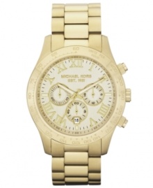 Rich with shining details and expert craftsmanship, this imposing watch from Michael Kors leaps to the front of the pack.