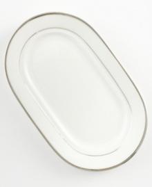 Pure refinement simply stated, the Mikasa Cameo Platinum dinnerware and dishes collection is shear elegance in classic form. Dazzling white china is delicately embellished with platinum band detailing. The understated style of this butter dish works as well with other patterns as it does with the coordinating collection. Pure refinement simply stated, the Mikasa Cameo Platinum dinnerware and dishes collection is shear elegance in classic form. Dazzling white china is delicately embellished with platinum band detailing. The understated style of this butter dish works as well with other patterns as it does with the coordinating collection.