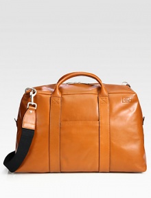 Classic leather duffel silhouette in Mill Leather fabrication, perfect for weekend or business trips.Zip closureDouble top handlesRemovable shoulder strapExterior patch pocketInterior zip pocketLeather12W x 20H x 9DImported Classic leather duffel silhouette in Mill Leather fabrication, perfect for weekend or business trips.Zip closureDouble top handlesRemovable shoulder strapExterior patch pocketInterior zip pocketLeather12W x 20H x 9DImported