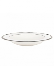 Take a shine to the Trimble Place rim soup bowl. Modern bone china hit by a wave of platinum embodies the unfussy yet undeniable elegance of kate spade. Take a shine to the Trimble Place rim soup bowl. Modern bone china hit by a wave of platinum embodies the unfussy yet undeniable elegance of kate spade.