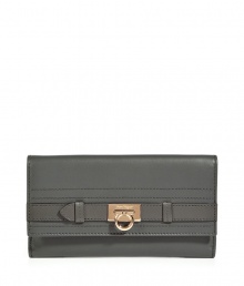 Add luxe to your everyday style with this leather logo wallet from Salvatore Ferragamo - Classic envelope shape, front flap with logo hardware and snap closure, internal zip pocket and room for credit cards - Perfect for daily use or as a thoughtful gift Add luxe to your everyday style with this leather logo wallet from Salvatore Ferragamo - Classic envelope shape, front flap with logo hardware and snap closure, internal zip pocket and room for credit cards - Perfect for daily use or as a thoughtful gift