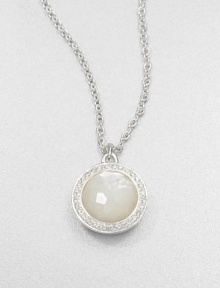 From the Rock Candy® Collection. A faceted mother-of-pearl stone surrounded by dazzling diamonds set in sterling silver on a link chain. Sterling silverMother-of-pearlDiamonds, .12 tcwLength, about 16 to 18 adjustableLobster clasp closureImported From the Rock Candy® Collection. A faceted mother-of-pearl stone surrounded by dazzling diamonds set in sterling silver on a link chain. Sterling silverMother-of-pearlDiamonds, .12 tcwLength, about 16 to 18 adjustableLobster clasp closureImported