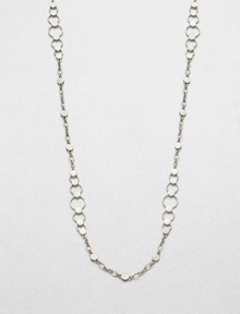 From the Dot Collection. This nature-inspired style from a socially and environmentally responsible brand features a sterling silver dot and hoop chain in a graduating design. Sterling silverLength, about 36Lobster clasp closureImported From the Dot Collection. This nature-inspired style from a socially and environmentally responsible brand features a sterling silver dot and hoop chain in a graduating design. Sterling silverLength, about 36Lobster clasp closureImported