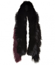 With a luxurious mix of raccoon and Tibetan lamb, Steffen Schrauts mixed fur scarf is guaranteed to upgrade any outfit - Tonal color fade, fabric reverse - Wrap around soft knit pullovers, or collarless coats with black leather gloves With a luxurious mix of raccoon and Tibetan lamb, Steffen Schrauts mixed fur scarf is guaranteed to upgrade any outfit - Tonal color fade, fabric reverse - Wrap around soft knit pullovers, or collarless coats with black leather gloves