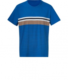 Maximize your casual style with this retro stripe tee from PS Paul Smith - Crew neck, short sleeves, stripe print - Style with straight leg jeans, a blazer, and trainers Maximize your casual style with this retro stripe tee from PS Paul Smith - Crew neck, short sleeves, stripe print - Style with straight leg jeans, a blazer, and trainers