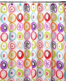 Jazz it up! A bold motif of swirls, stripes and florals in a lively palette gives this All That Jazz shower curtain a fun and carefree appeal that's full of flair. Jazz it up! A bold motif of swirls, stripes and florals in a lively palette gives this All That Jazz shower curtain a fun and carefree appeal that's full of flair.