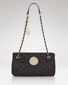 DKNY's convertible bag is a modern mix of classic quilting and bold silver tone hardware. Sling over your shoulder (or crossbody) to add polish to denim or tailored suiting. DKNY's convertible bag is a modern mix of classic quilting and bold silver tone hardware. Sling over your shoulder (or crossbody) to add polish to denim or tailored suiting.