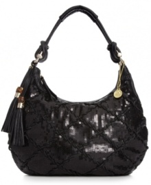 All dressed up with everywhere to go, this sequin-splashed siren from Big Buddha rocks an out-all-night attitude, while the practical slouchy-chic shape is poised to stash all your major must-haves. All dressed up with everywhere to go, this sequin-splashed siren from Big Buddha rocks an out-all-night attitude, while the practical slouchy-chic shape is poised to stash all your major must-haves.