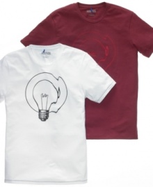 Shed some light on great casual style with these graphic t-shirts from Kenneth Cole.