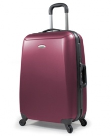 All the best travel tech, all packed into one piece. The Samsonite Crusair upright features a hard-shell design that combines the strength of ABS with the lightness of polycarbonate, plus a 360-degree spinner wheel system, to usher in a new age of durability and mobility for today's elite traveler. 10-year warranty. All the best travel tech, all packed into one piece. The Samsonite Crusair upright features a hard-shell design that combines the strength of ABS with the lightness of polycarbonate, plus a 360-degree spinner wheel system, to usher in a new age of durability and mobility for today's elite traveler. 10-year warranty.