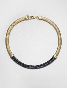 A statement piece in casted rope with a contrasting braided rope accent. Braided ropeBrass-plated metalLength, about 16.5Lobster clasp closureMade in USA A statement piece in casted rope with a contrasting braided rope accent. Braided ropeBrass-plated metalLength, about 16.5Lobster clasp closureMade in USA
