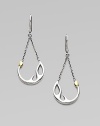 A beautiful, nature-inspired piece in sterling silver with 18k goldplate accents. Sterling silver18k goldplate accentsDrop, about 1¾Hook backImported 