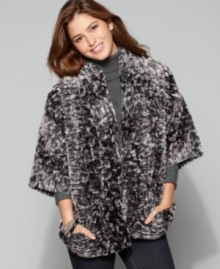 Go for the look of luxe with this medium weight faux fur Jolt coat, it adds trendy texture to any outfit! Go for the look of luxe with this medium weight faux fur Jolt coat, it adds trendy texture to any outfit!