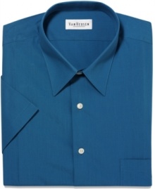 Bring a little life to a charcoal gray world with this colored dress shirt from Van Heusen.