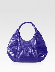 Luxurious crocodile skin in a roomy carryall, perfectly sized for all your essentials.Double shoulder straps, 8½ dropMagnetic top closureTwo outside open pocketsOne inside zip pocketOne inside open pocketSuede lining17½W X 11H X 3½DImported Luxurious crocodile skin in a roomy carryall, perfectly sized for all your essentials.Double shoulder straps, 8½ dropMagnetic top closureTwo outside open pocketsOne inside zip pocketOne inside open pocketSuede lining17½W X 11H X 3½DImported