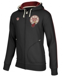 Keep their fire burning with a show of support for your favorite NBA basketball team in this Miami Heat hoodie from adidas. Keep their fire burning with a show of support for your favorite NBA basketball team in this Miami Heat hoodie from adidas.