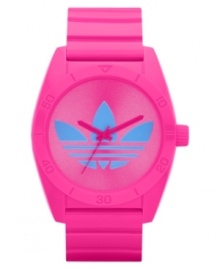 Go glam with the bubblegum hues on this playful sport watch from adidas.