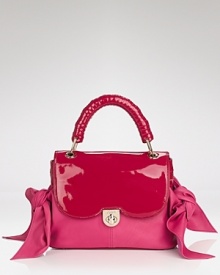 Make color block your new statement with Z Spoke Zac Posen's top handle satchel. In bold patent leather, this bag will lend a monochrome palette chromatic flair. Make color block your new statement with Z Spoke Zac Posen's top handle satchel. In bold patent leather, this bag will lend a monochrome palette chromatic flair.
