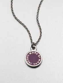 A long chain link style with signature stations in various shapes and sizes. Rhodium and palladium-plated brassEnamelLength, about 16Spring ring closureImported A long chain link style with signature stations in various shapes and sizes. Rhodium and palladium-plated brassEnamelLength, about 16Spring ring closureImported