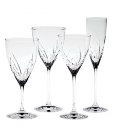 Fluid botanical-inspired cuts bring modern warmth to traditional cut crystal in the Covent Garden stemware collection. A flattering complement to any fine affair, from the stately London Collection by Wedgwood. Fluid botanical-inspired cuts bring modern warmth to traditional cut crystal in the Covent Garden stemware collection. A flattering complement to any fine affair, from the stately London Collection by Wedgwood.