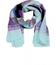 Wrap yourself up in high style with this Pucci printed cotton pareo - Geometric printed easy-to-style scarf - Style with an elevated jeans-and-tee ensemble or tie around your waist for beachside chic Wrap yourself up in high style with this Pucci printed cotton pareo - Geometric printed easy-to-style scarf - Style with an elevated jeans-and-tee ensemble or tie around your waist for beachside chic