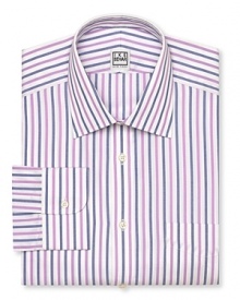 Ike Behar Alternating Stripe Dress Shirt - Classic Fit