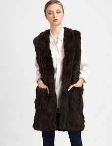EXCLUSIVELY AT SAKS.COM A textured dyed rabbit style in an easy to layer vest design. Open frontSleevelessAbout 37 from shoulder to hemFully linedDyed rabbitSpecialist dry cleanImported Fur origin: ChinaThis style runs true to size. We recommend ordering your usual size for a standard fit. EXCLUSIVELY AT SAKS.COM A textured dyed rabbit style in an easy to layer vest design. Open frontSleevelessAbout 37 from shoulder to hemFully linedDyed rabbitSpecialist dry cleanImported Fur origin: ChinaThis style runs true to size. We recommend ordering your usual size for a standard fit.