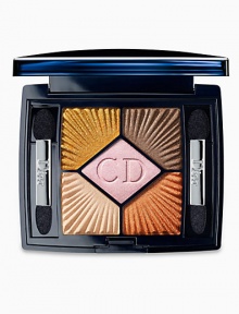 Between the shimmering azure of the Mediterranean sea and the blazing heat of the sand, The 2012 Dior Summer look invites us on the sundeck of the Croisette for a very chic escape. With a touch of French glamour, Mr Dior's beloved French Croisette unveils its warmth and freshness for an elegant and glamorous Summer. 5 Couleurs eyeshadow palettes dress up the eyes with luminescent sunny shades and fresh azure blues inspired by the most glamorous emblems of the French Riviera. Between the shimmering azure of the Mediterranean sea and the blazing heat of the sand, The 2012 Dior Summer look invites us on the sundeck of the Croisette for a very chic escape. With a touch of French glamour, Mr Dior's beloved French Croisette unveils its warmth and freshness for an elegant and glamorous Summer. 5 Couleurs eyeshadow palettes dress up the eyes with luminescent sunny shades and fresh azure blues inspired by the most glamorous emblems of the French Riviera.
