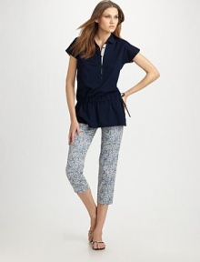 Stretch cotton with bold, eclectic scroll pattern in a classic cropped design.Flat front Slits at center rear leg Side zipper Inseam, about 25 from natural waist 96% cotton/4% elastene Hand wash Made in ItalyOUR FIT MODEL RECOMMENDS ordering true size. Additional Information Women's Premier Designer & Contemporary Size Guide Stretch cotton with bold, eclectic scroll pattern in a classic cropped design.Flat front Slits at center rear leg Side zipper Inseam, about 25 from natural waist 96% cotton/4% elastene Hand wash Made in ItalyOUR FIT MODEL RECOMMENDS ordering true size. Additional Information Women's Premier Designer & Contemporary Size Guide