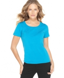 Simply perfect: August Silk's classic scoopneck sweater features a silk-blend fabric for the softest feel! The affordable price makes this piece a must-have. Simply perfect: August Silk's classic scoopneck sweater features a silk-blend fabric for the softest feel! The affordable price makes this piece a must-have.
