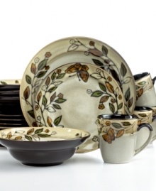 Plant the seed for a stylish table with the Siena dinnerware set. Vines of green, gold and black rooted in contemporary place settings inspire low-key dining every day of the week. From Gourmet Basics by Mikasa. Plant the seed for a stylish table with the Siena dinnerware set. Vines of green, gold and black rooted in contemporary place settings inspire low-key dining every day of the week. From Gourmet Basics by Mikasa.