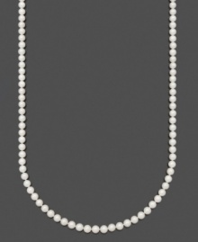 A timeless classic for every woman's accessory collection. This beautiful necklace by Belle de Mer features AA Akoya cultured pearls (6-1/2-7 mm) set in 14k gold. Approximate length: 36 inches. A timeless classic for every woman's accessory collection. This beautiful necklace by Belle de Mer features AA Akoya cultured pearls (6-1/2-7 mm) set in 14k gold. Approximate length: 36 inches.