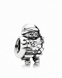 Channel holiday spirit year-round with this sterling silver Santa charm from PANDORA.