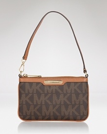 MICHAEL Michael Kors eases the transition to evening with this leather wristlet, punctuated by the label's signature initials. MICHAEL Michael Kors eases the transition to evening with this leather wristlet, punctuated by the label's signature initials.