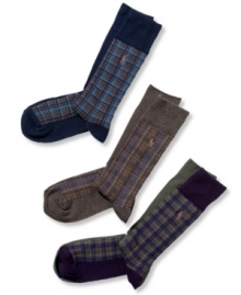 Add some variation to your sock style with this 2-pack from Polo Ralph Lauren.