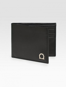 Handsomely crafted calfskin leather features a polished, signature gancino detail. Six credit card slots 4½ X 3½H Made in Italy Handsomely crafted calfskin leather features a polished, signature gancino detail. Six credit card slots 4½ X 3½H Made in Italy