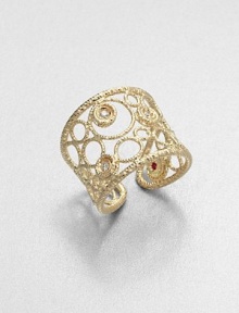 From the Bollicine Collection. A intricately detailed 18k gold design accented with brilliant diamonds. 18k goldDiamonds, .06 tcwMade in Italy From the Bollicine Collection. A intricately detailed 18k gold design accented with brilliant diamonds. 18k goldDiamonds, .06 tcwMade in Italy