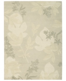Uplifting style. Nourison's Skyland rug features a lush, dreamy design rendered in soft, cloud-like grey shades, bringing a heavenly feel to any space. The plush wool rug is enhanced with meticulous hand carving for beautiful detail and texture. Uplifting style. Nourison's Skyland rug features a lush, dreamy design rendered in soft, cloud-like grey shades, bringing a heavenly feel to any space. The plush wool rug is enhanced with meticulous hand carving for beautiful detail and texture.
