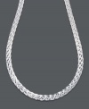 Slithery shimmer. Giani Bernini's intricate snake chain features a delicate braided design crafted from sterling silver. Approximate length: 18 inches. Approximate width: 1/4 inch.