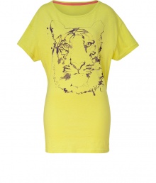A friendly tiger print covers this chic oversized sleep tee from Juicy Couture - Round neck, short sleeves, long body, front tiger graphic - Wear with a printed robe and fuzzy slippers A friendly tiger print covers this chic oversized sleep tee from Juicy Couture - Round neck, short sleeves, long body, front tiger graphic - Wear with a printed robe and fuzzy slippers