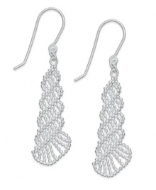 Postmodern panache. Giani Bernini's sterling silver drop earrings feature a mesh design for a stunning effect. Approximate drop: 2 inches. Postmodern panache. Giani Bernini's sterling silver drop earrings feature a mesh design for a stunning effect. Approximate drop: 2 inches.