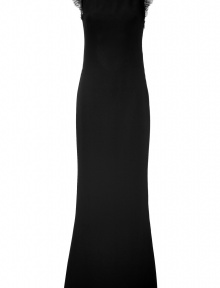 Try this sexy, elegant floor-length gown for your next black-tie event - Luxuriously designed in acetate and silk with U-boat neckline and deep, transparent back - Sleeveless, with textured details at the shoulders - Slim cut and fit creates sleek, feminine silhouette - Style with strappy heels and a glistening clutch Try this sexy, elegant floor-length gown for your next black-tie event - Luxuriously designed in acetate and silk with U-boat neckline and deep, transparent back - Sleeveless, with textured details at the shoulders - Slim cut and fit creates sleek, feminine silhouette - Style with strappy heels and a glistening clutch