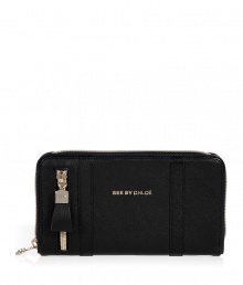 Bring streamlined chic to the everyday looks with this stylish leather wallet from See by Chlo? - Front zip with flat tassel pull, zip-around closure, inside sectional pockets with zippered change purse, multiple credit card slots - Perfect for daily use or as a thoughtful gift Bring streamlined chic to the everyday looks with this stylish leather wallet from See by Chlo? - Front zip with flat tassel pull, zip-around closure, inside sectional pockets with zippered change purse, multiple credit card slots - Perfect for daily use or as a thoughtful gift