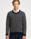 Knitted from soft, luxurious lambswool, this crewneck sweater embodies a Scandinavian-inspired pattern for a look that is distinctive and timeless.CrewneckRibbed knit collar, cuffs and hemLambswoolDry cleanImported