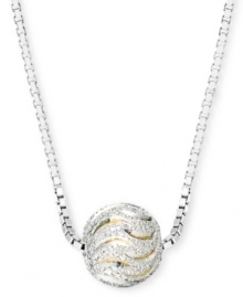 Become the center of attention. This sterling silver necklace from Giani Bernini features a sparkle cut bead to elegant effect. Approximate length, necklace: 18 inches. Approximate length, bead: 1/3 inch. Become the center of attention. This sterling silver necklace from Giani Bernini features a sparkle cut bead to elegant effect. Approximate length, necklace: 18 inches. Approximate length, bead: 1/3 inch.