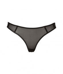 Sleek and seductive with corset-effect satin taped seams, Kiki de Montparnasses sheer black panties are as chic as they are easy to wear - Bikini style with tonal satin trim - Perfect under a slinky cocktail sheath or paired with a matching bra for stylish lounging Sleek and seductive with corset-effect satin taped seams, Kiki de Montparnasses sheer black panties are as chic as they are easy to wear - Bikini style with tonal satin trim - Perfect under a slinky cocktail sheath or paired with a matching bra for stylish lounging