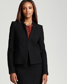 Command the corner office in a Bloomingdale's exclusive Gerard Darel blazer, touting sharp tailoring and clean lines for a strong silhouette. Command the corner office in a Bloomingdale's exclusive Gerard Darel blazer, touting sharp tailoring and clean lines for a strong silhouette.