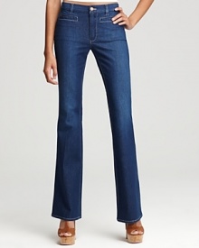 MiH Marrakesh Jeans - Mid Rise Kick Flare Jeans in Halley Wash