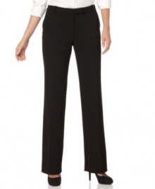 Polished and versatile, petite suiting pants from Calvin Klein are a work-wardrobe essential. Polished and versatile, petite suiting pants from Calvin Klein are a work-wardrobe essential.