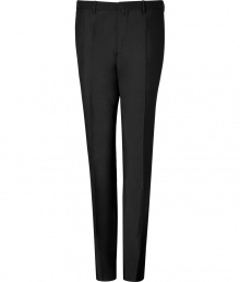 Exquisitely tailored with a flawless slim fit, Jil Sanders wool-mohair trousers are a wardrobe staple guaranteed to give your look a seamlessly sophisticated edge - Side and buttoned back slit pockets, hidden hook closure, belt loops, flat front - Contemporary slim fit - Wear with an immaculately cut shirt and matching slim fit blazer Exquisitely tailored with a flawless slim fit, Jil Sanders wool-mohair trousers are a wardrobe staple guaranteed to give your look a seamlessly sophisticated edge - Side and buttoned back slit pockets, hidden hook closure, belt loops, flat front - Contemporary slim fit - Wear with an immaculately cut shirt and matching slim fit blazer